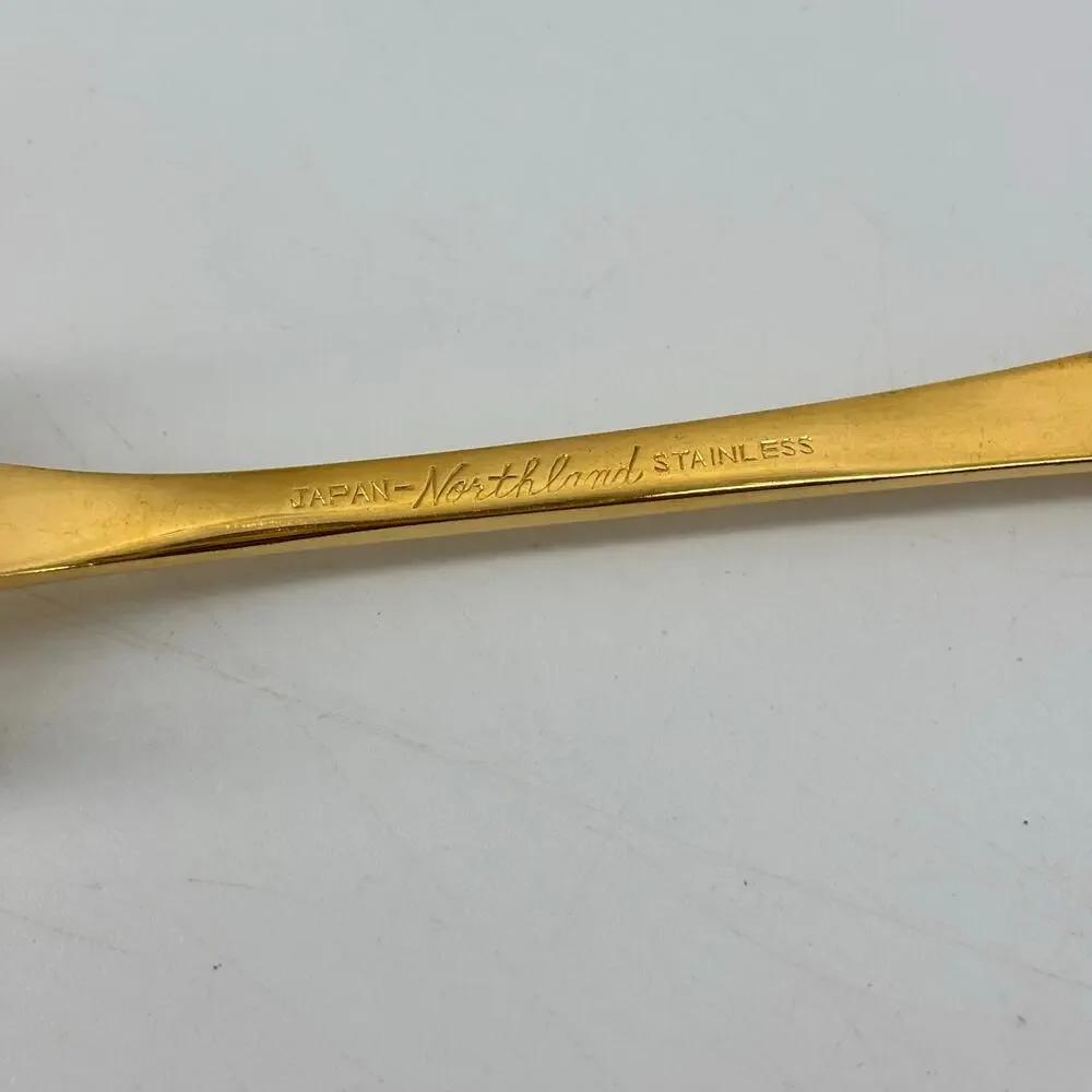 Northland Stainless Gold Spoons Forks Japan 18 Pcs Cottagecore